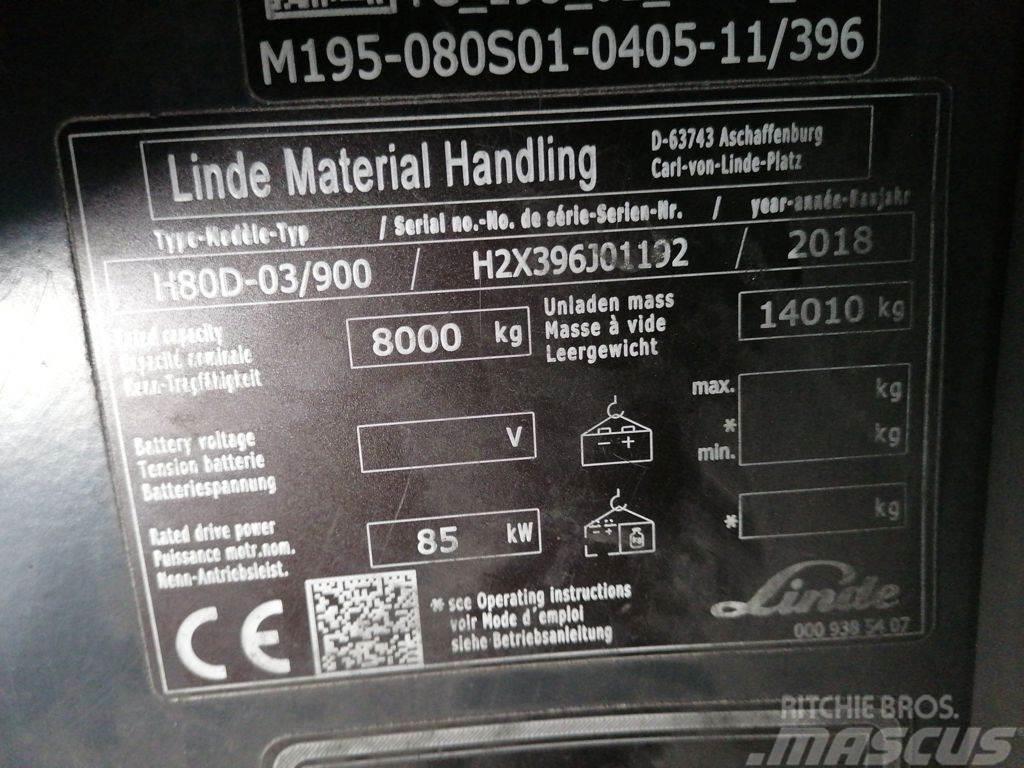 Linde H80D-03/900 Diesel Stapler
