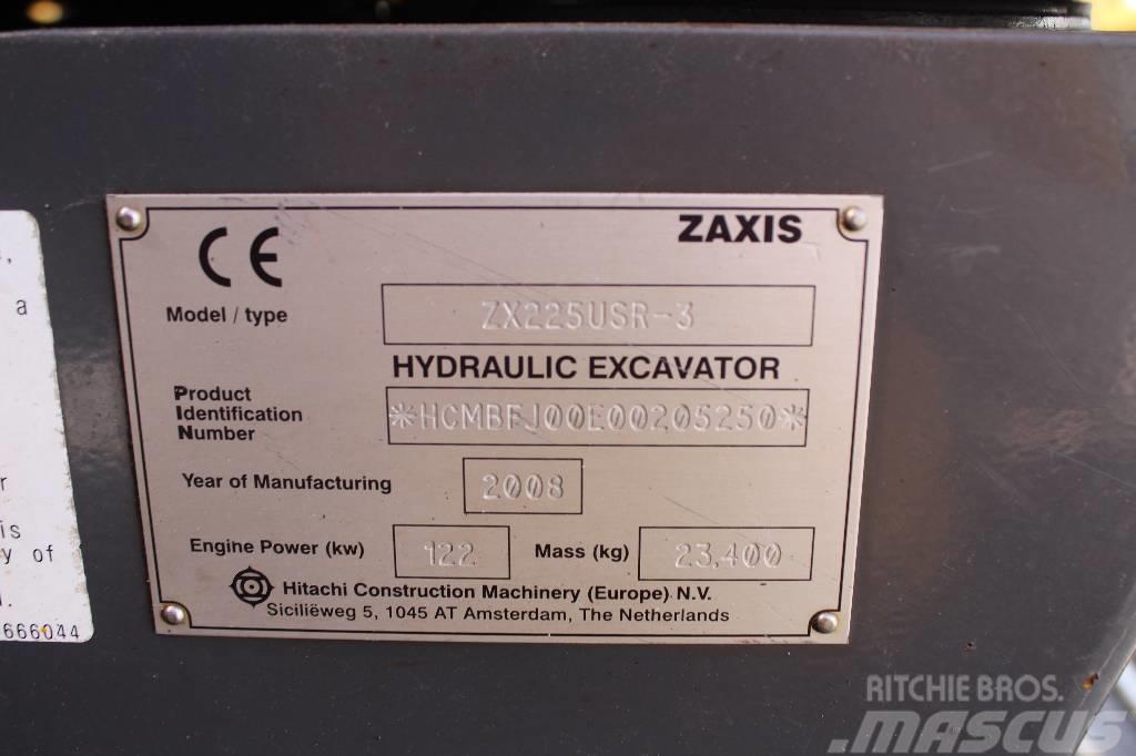 Hitachi ZX 225 USR LC-3 / Pyörittäjä, Kauha, Rasvari, YM! Raupenbagger