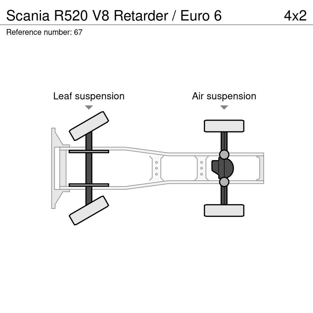 Scania R520 V8 Retarder / Euro 6 Sattelzugmaschinen
