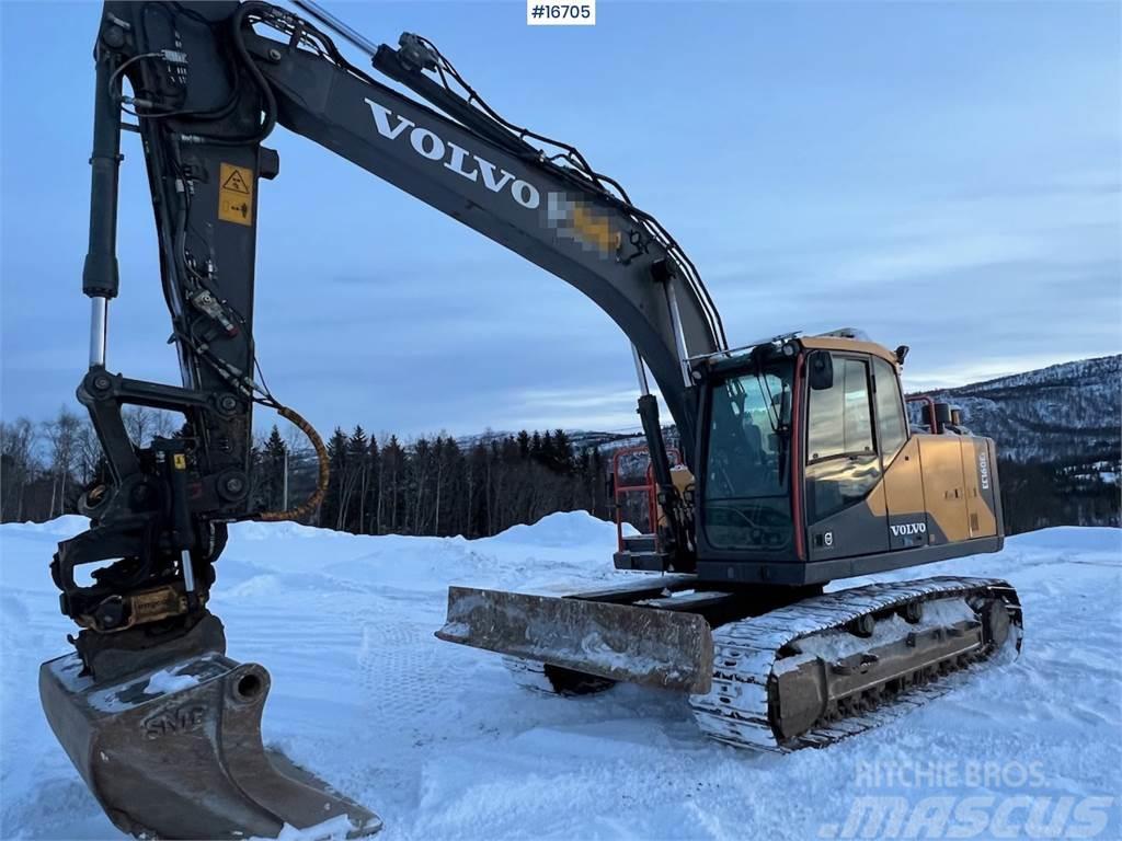 Volvo EC160EL crawler excavator w/ rototilt and grader b Raupenbagger
