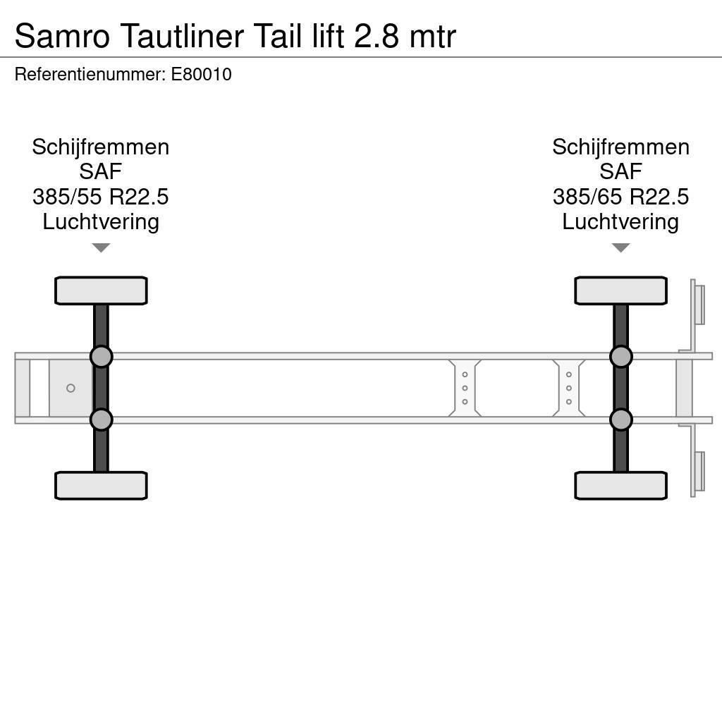 Samro Tautliner Tail lift 2.8 mtr Curtainsiderauflieger