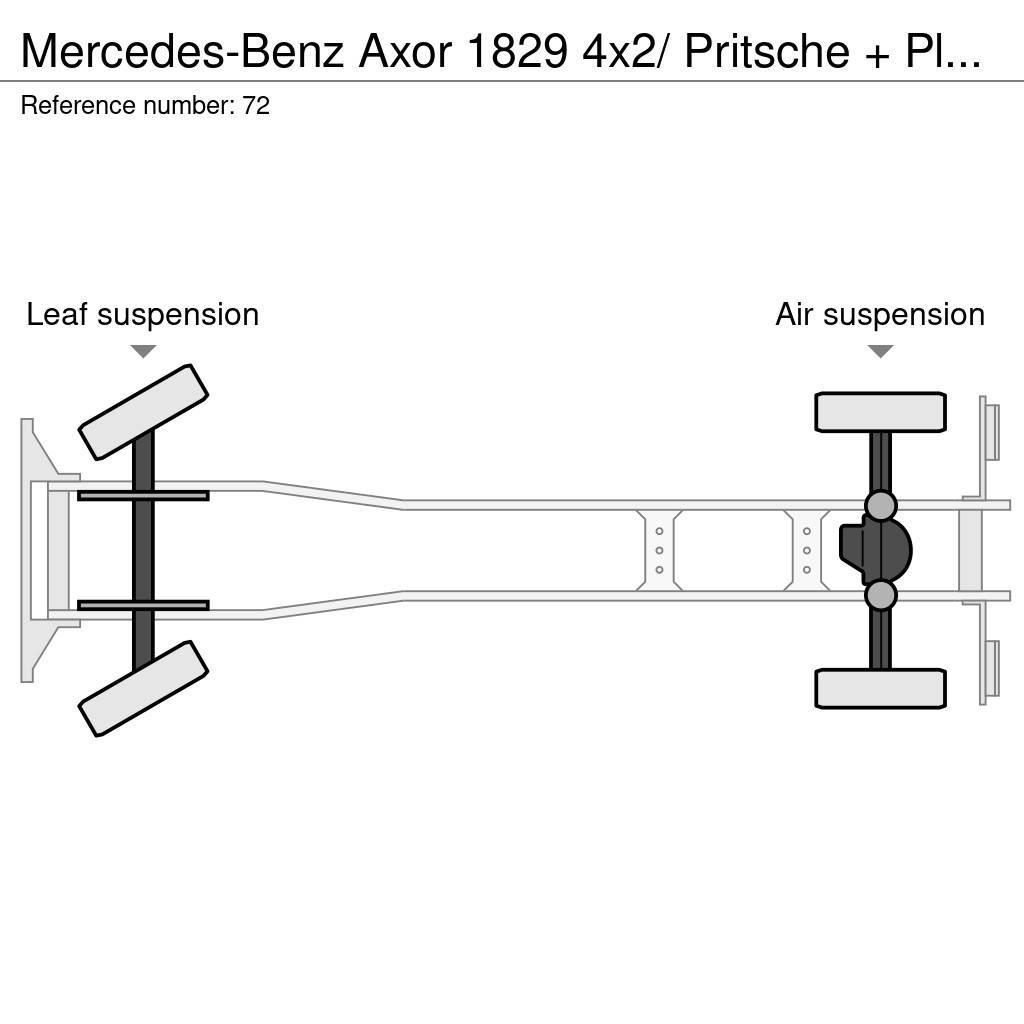 Mercedes-Benz Axor 1829 4x2/ Pritsche + Plane/Euro 4 Pritsche & Plane
