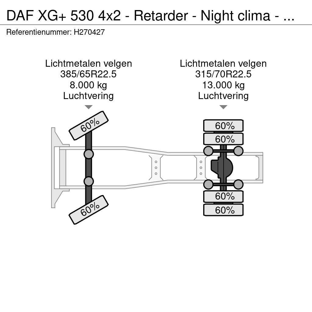 DAF XG+ 530 4x2 - Retarder - Night clima - Full air - Sattelzugmaschinen