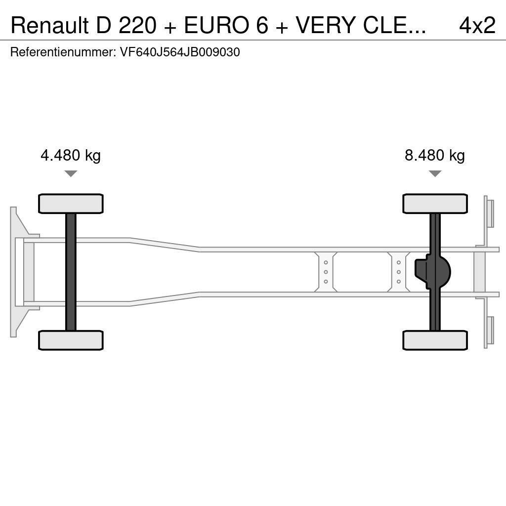 Renault D 220 + EURO 6 + VERY CLEAN + LIFT + 12t Kastenaufbau