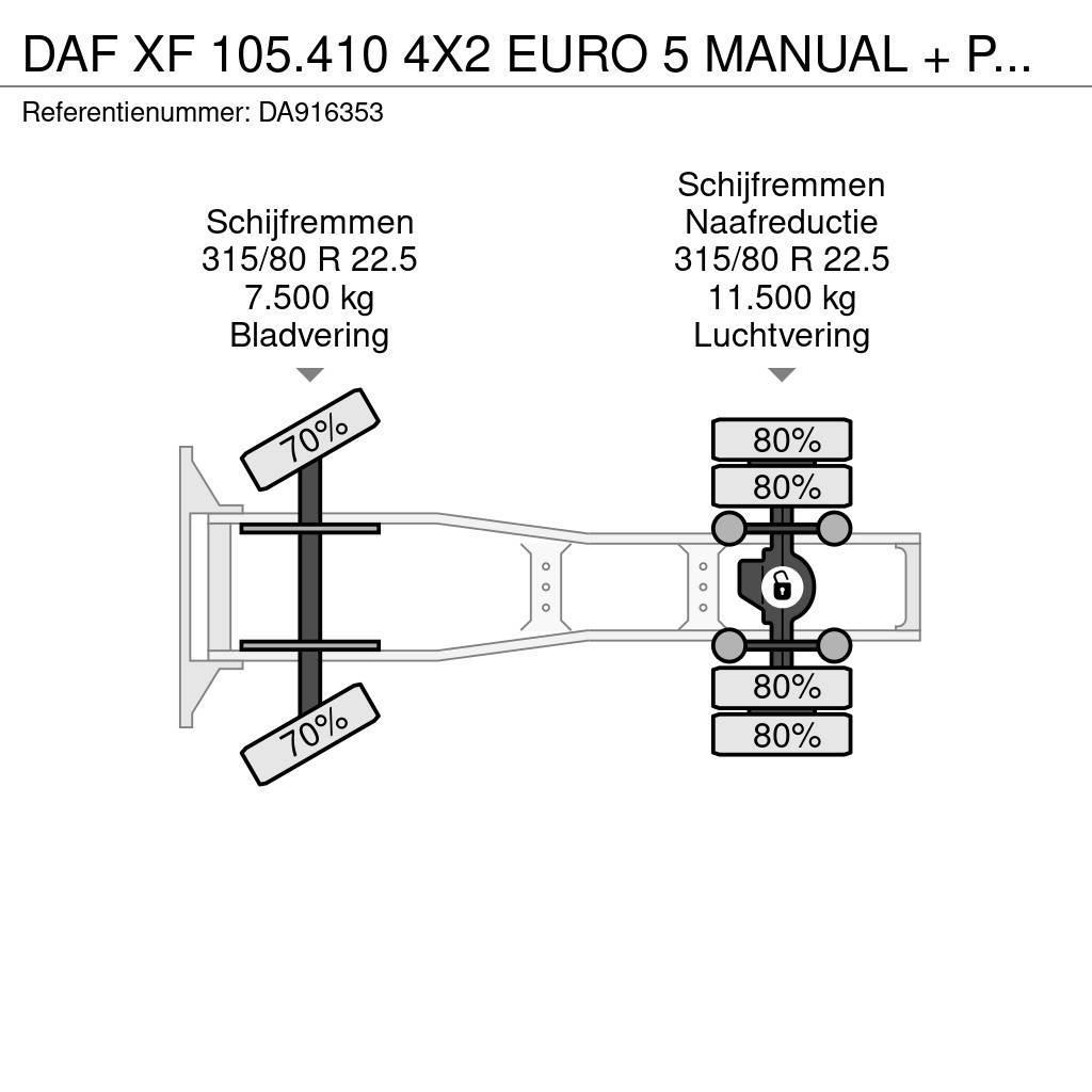 DAF XF 105.410 4X2 EURO 5 MANUAL + PALFINGER PK16000 Sattelzugmaschinen
