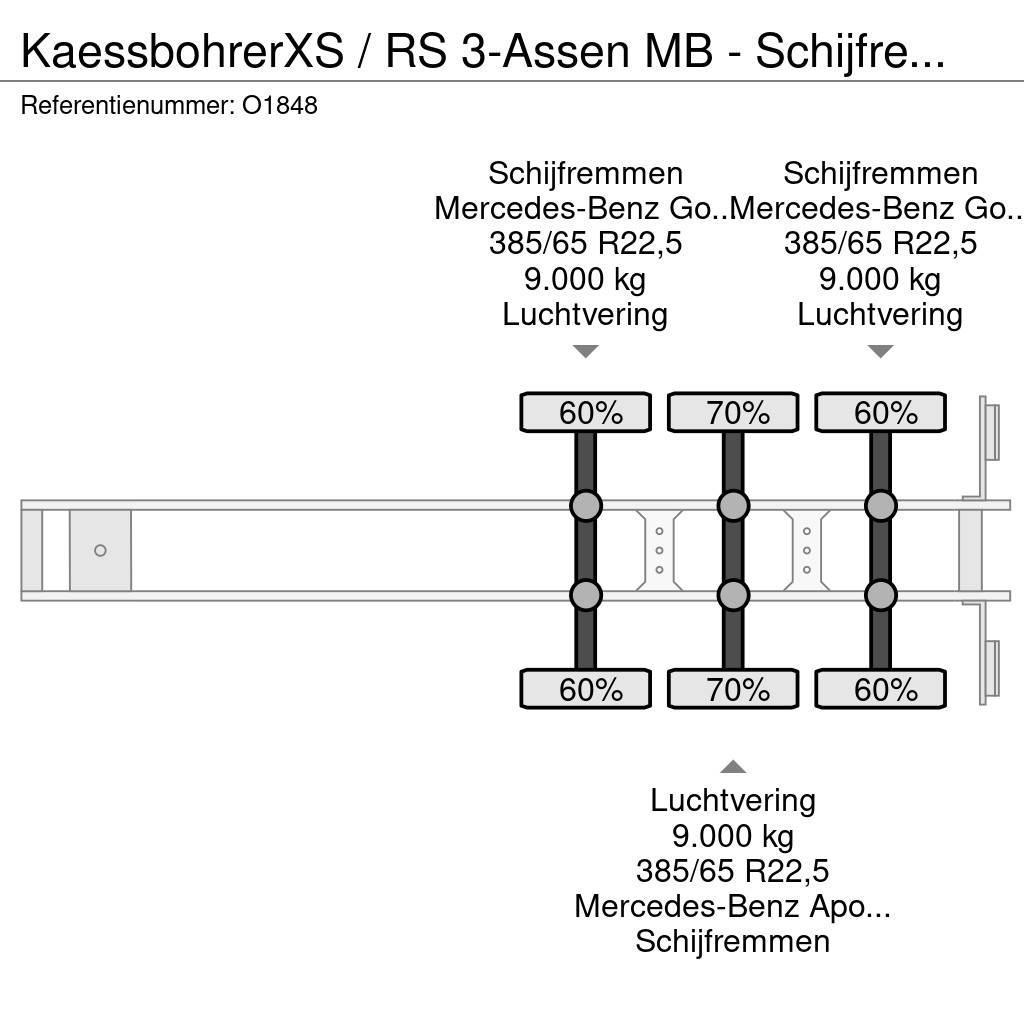 Kässbohrer XS / RS 3-Assen MB - Schijfremmen - Schuifzeilen/S Curtainsiderauflieger