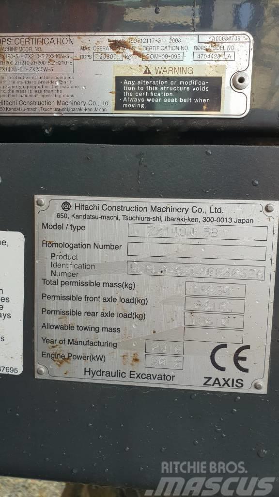 Hitachi ZX140W Mobilbagger
