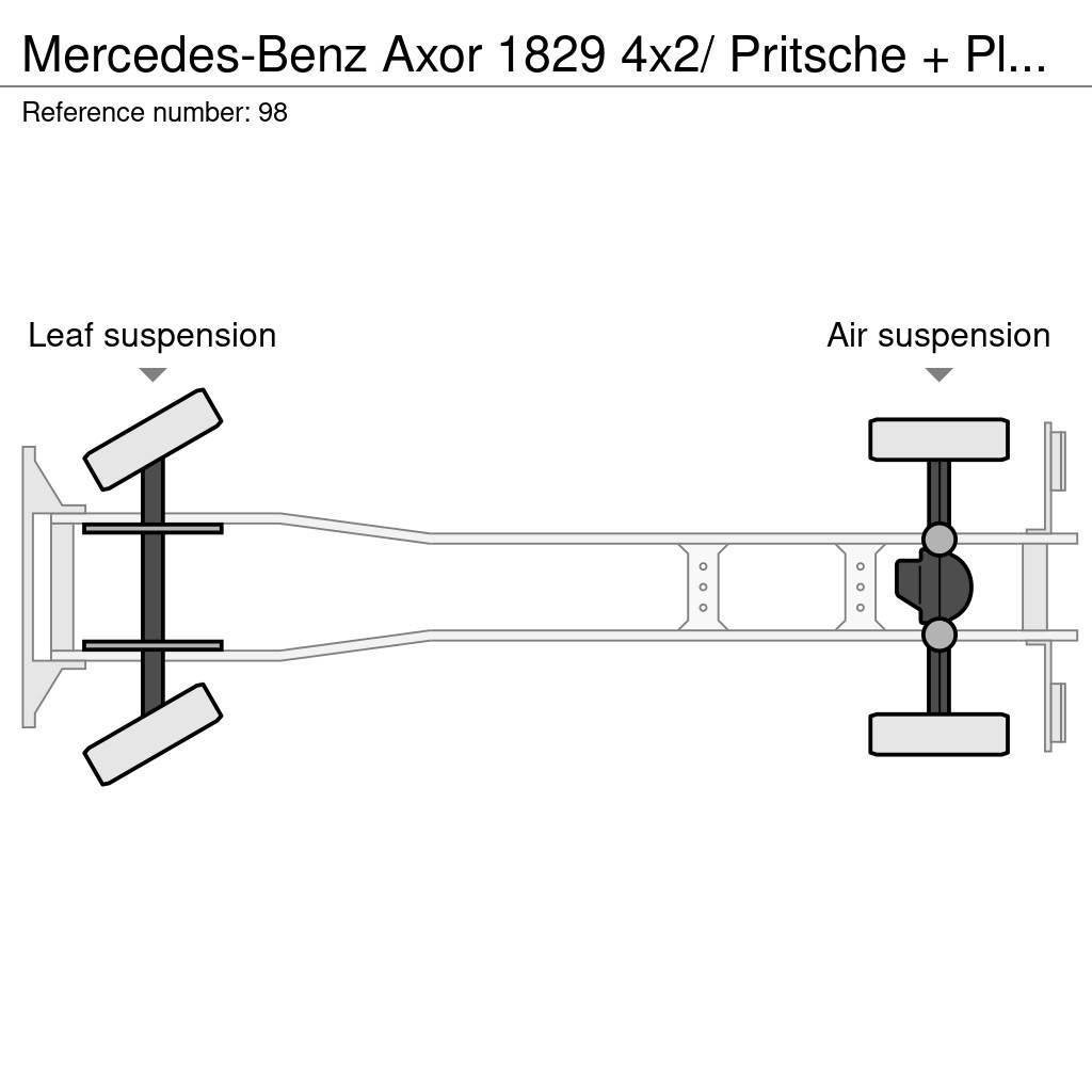 Mercedes-Benz Axor 1829 4x2/ Pritsche + Plane/Euro 4 Pritsche & Plane