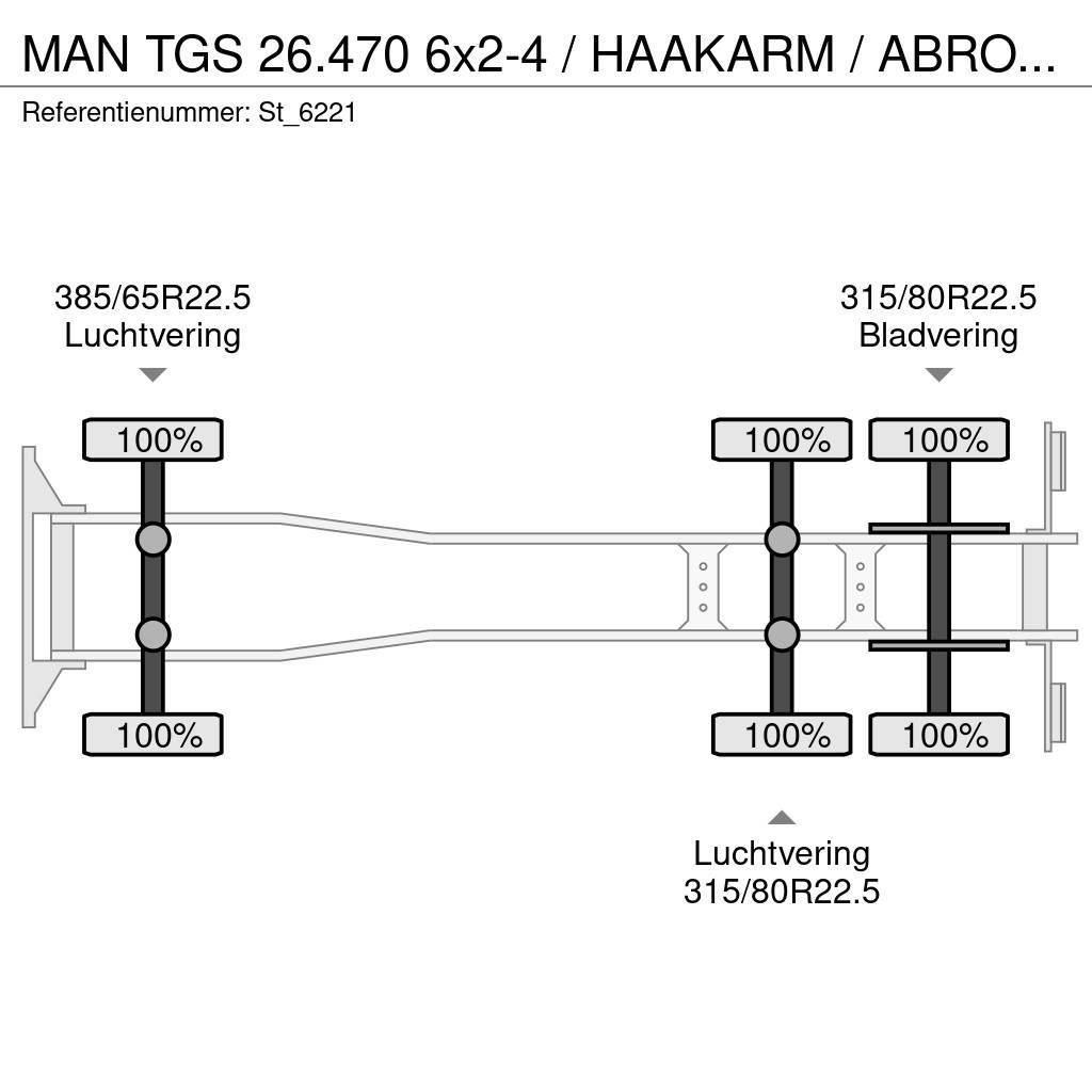 MAN TGS 26.470 6x2-4 / HAAKARM / ABROLKIPPER / NEW! Abrollkipper