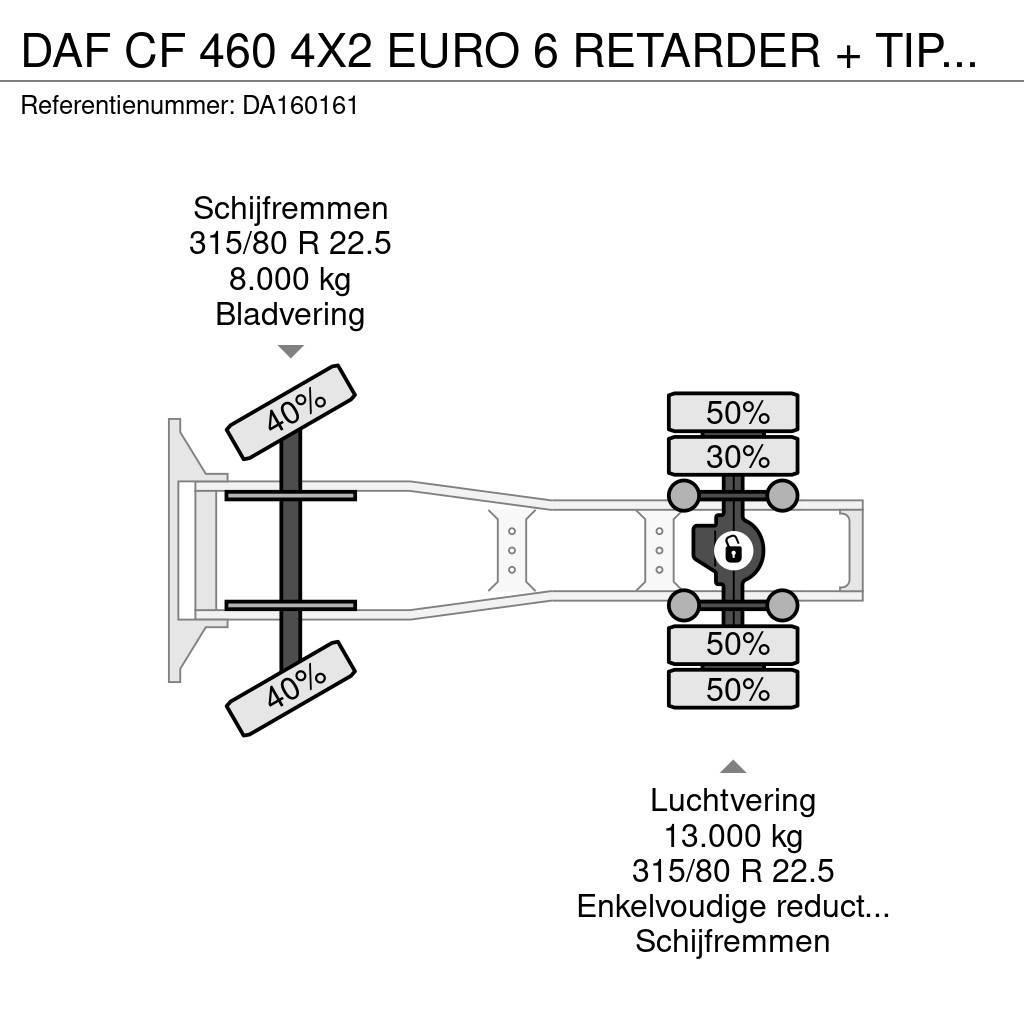 DAF CF 460 4X2 EURO 6 RETARDER + TIPPER HYDRAULIC Sattelzugmaschinen