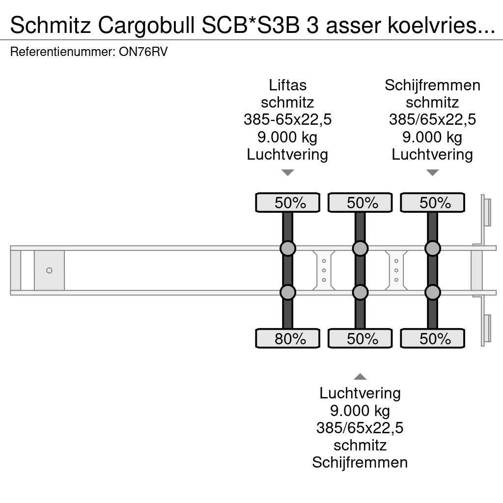 Schmitz Cargobull SCB*S3B 3 asser koelvries met schmitz motor en 270 Kühlauflieger