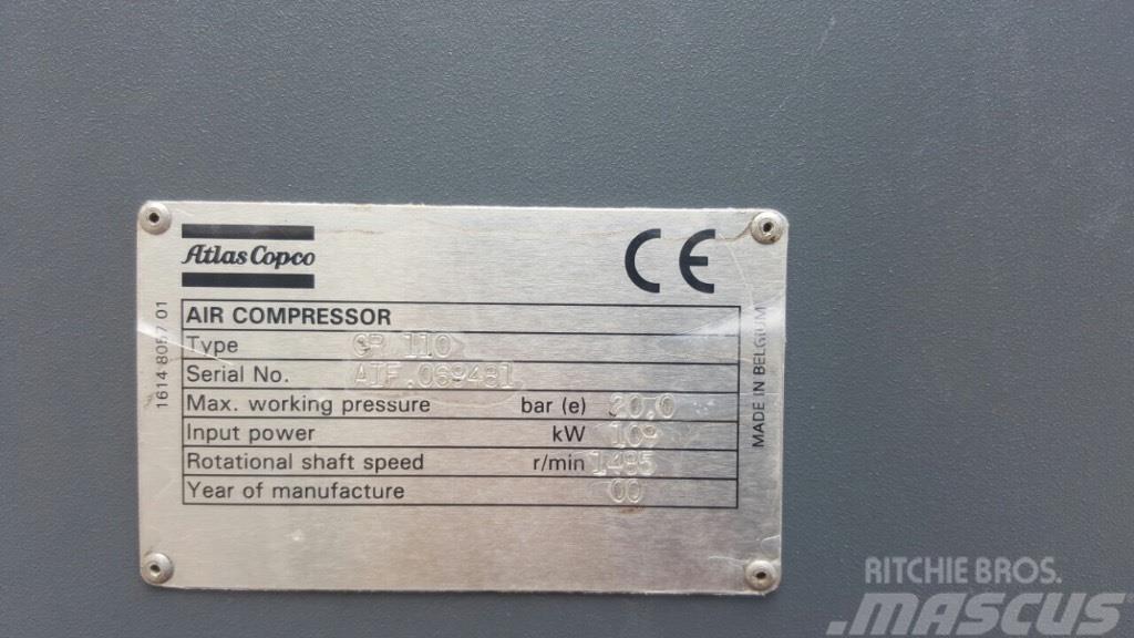 Atlas Copco Compressor, Kompressor GR 110 Kompressoren