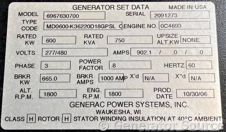 Generac 600 kW - JUST ARRIVED Diesel Generatoren