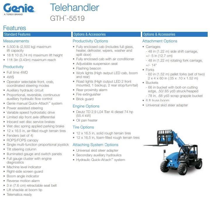 Genie GTH-5519 Teleskoplader