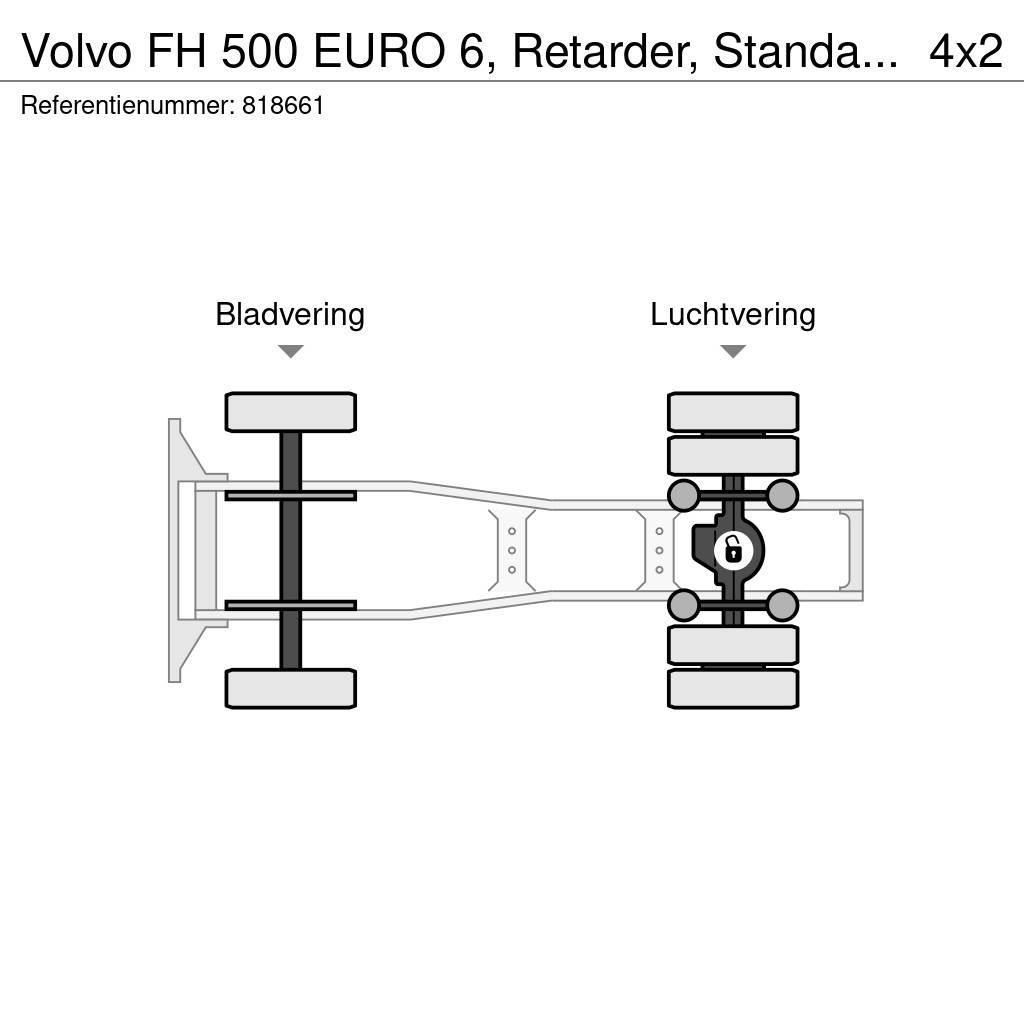 Volvo FH 500 EURO 6, Retarder, Standairco Sattelzugmaschinen