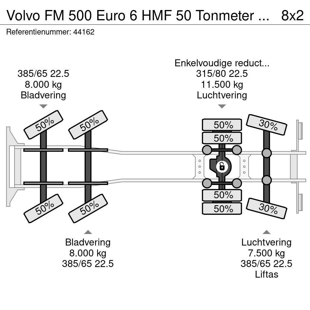 Volvo FM 500 Euro 6 HMF 50 Tonmeter laadkraan + Fly-Jib All-Terrain-Krane