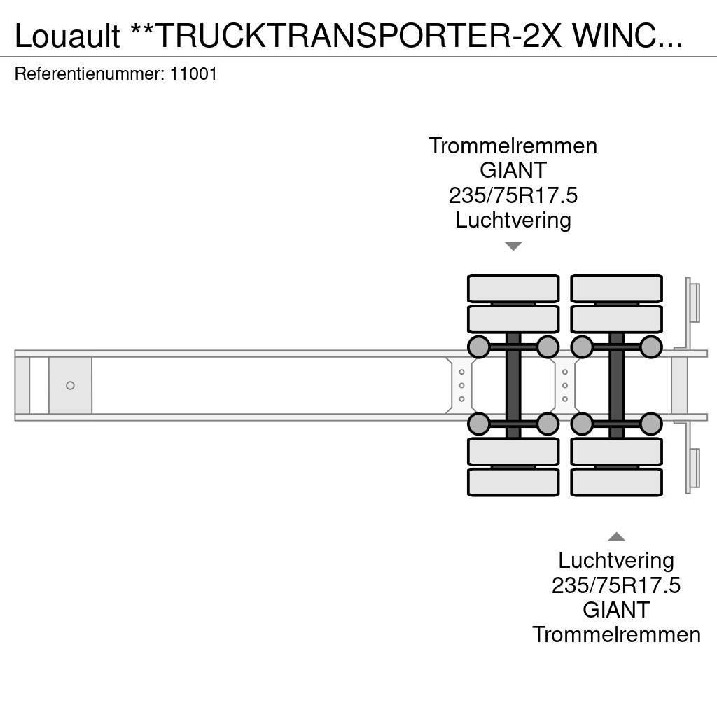  Louault **TRUCKTRANSPORTER-2X WINCH-TUV TILL 04-20 Tieflader-Auflieger