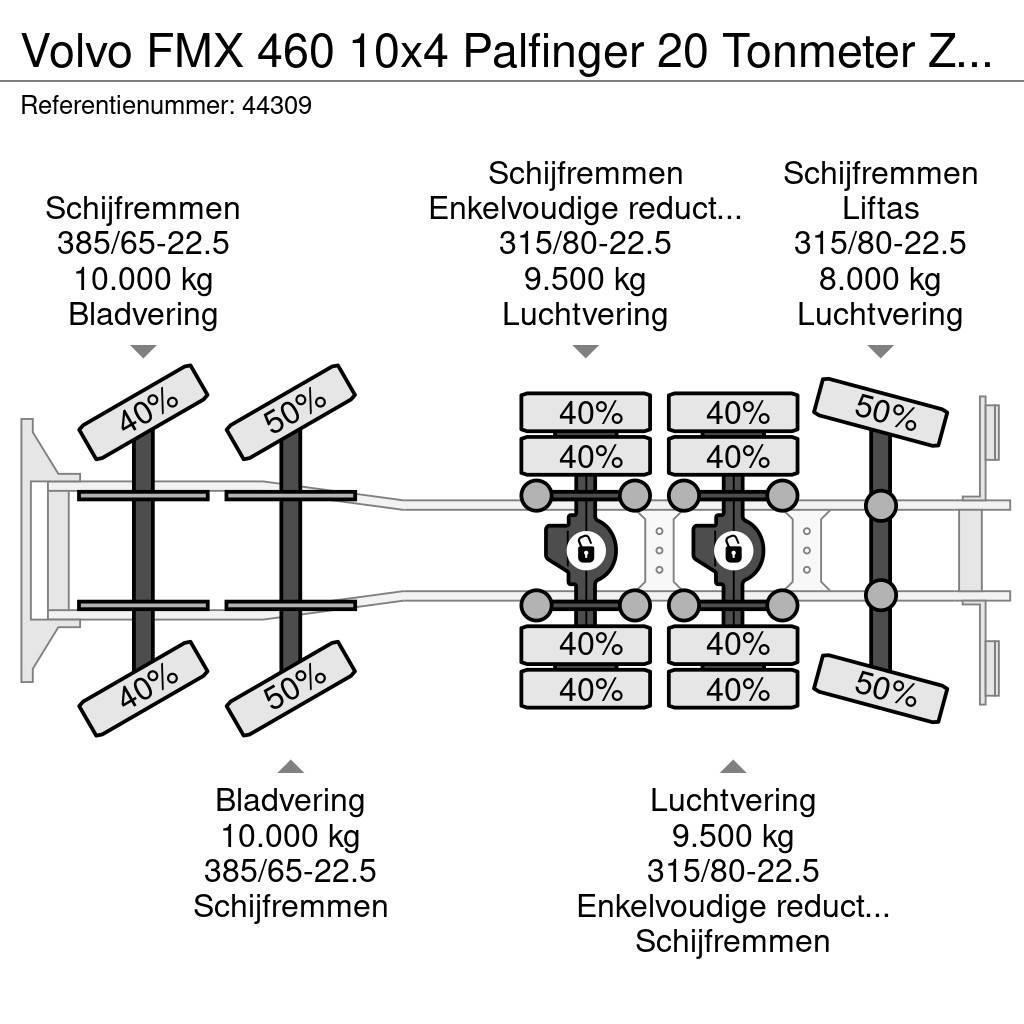 Volvo FMX 460 10x4 Palfinger 20 Tonmeter Z-kraan Abrollkipper
