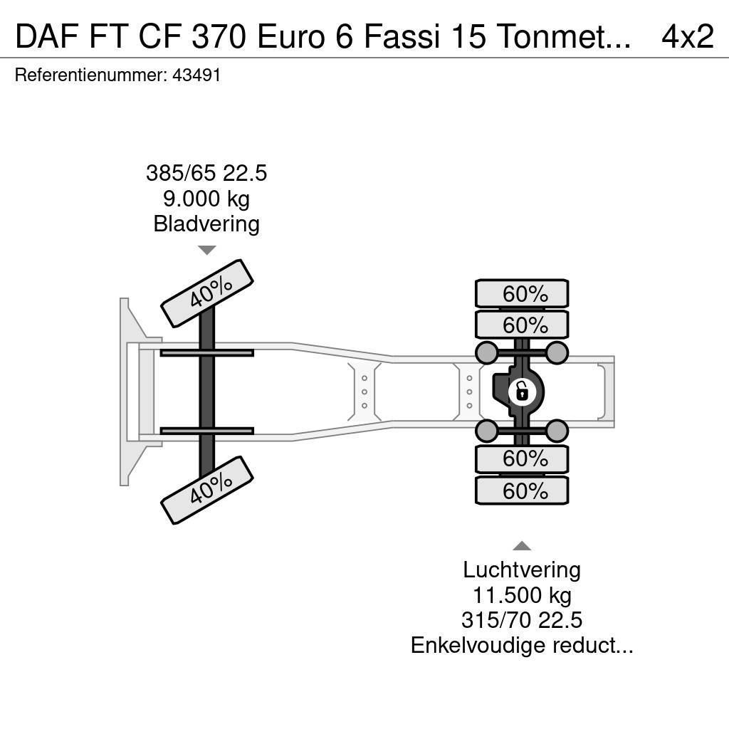 DAF FT CF 370 Euro 6 Fassi 15 Tonmeter laadkraan Sattelzugmaschinen