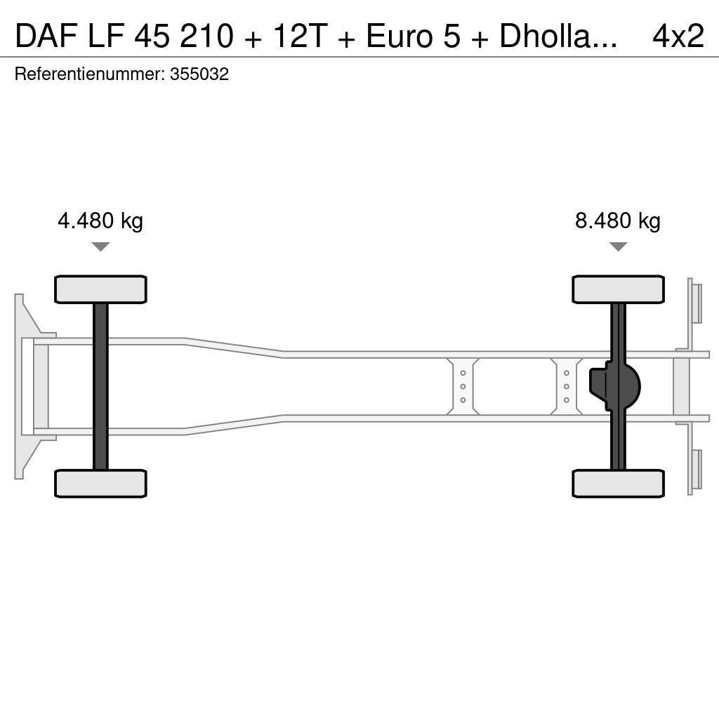 DAF LF 45 210 + 12T + Euro 5 + Dhollandia Lift Kastenaufbau
