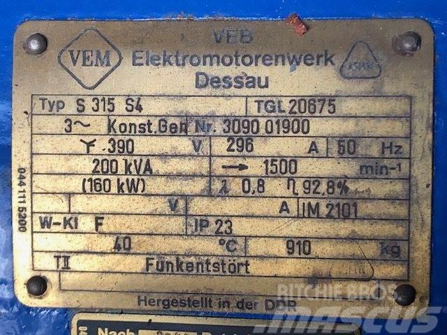  200 kVA VEM Type S315 S4 TGL20675 Generator Andere Generatoren