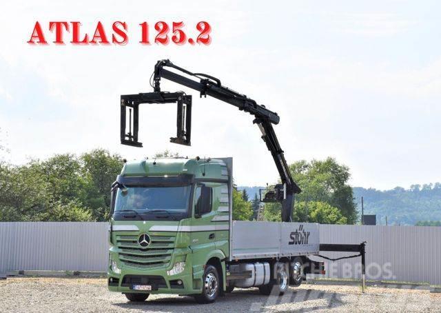 Mercedes-Benz Actros 2545 Pritsche 6,60m + ATLAS 125.2 Kranwagen