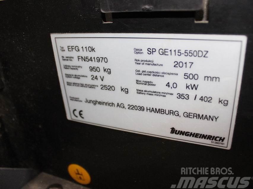 Jungheinrich EFG 110k SP GE115-550DZ Elektro Stapler