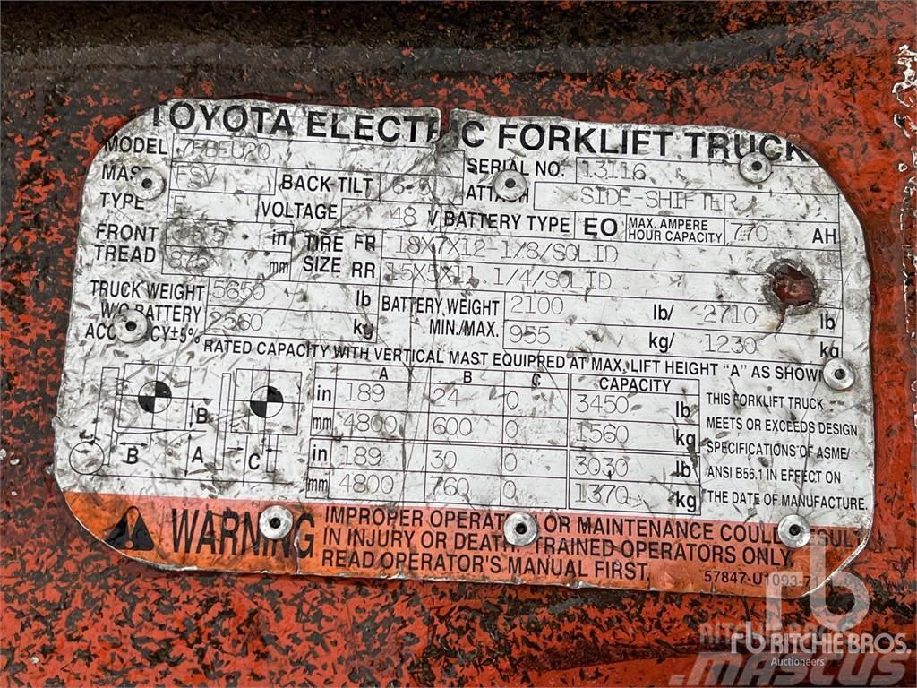 Toyota 7FBEU20 Elektro Stapler
