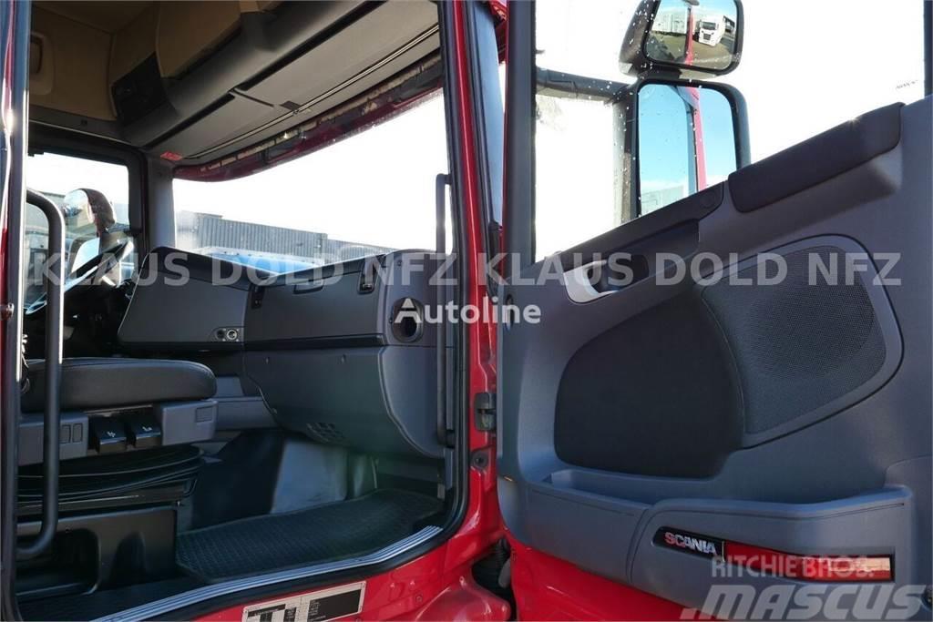 Scania R420 Curtain side + tail lift Pritschenwagen mit Seilwinde