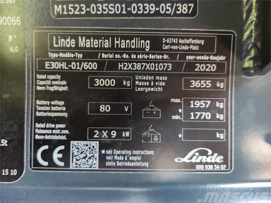 Linde E30HL-01/600-387 Elektro Stapler
