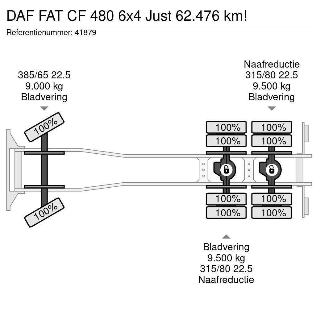 DAF FAT CF 480 6x4 Just 62.476 km! Abrollkipper