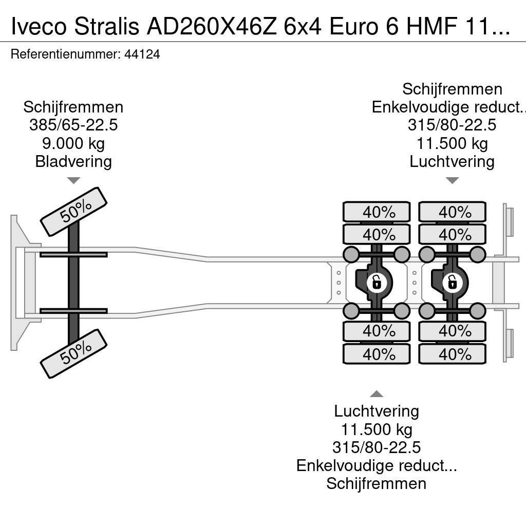 Iveco Stralis AD260X46Z 6x4 Euro 6 HMF 11 Tonmeter laadk All-Terrain-Krane