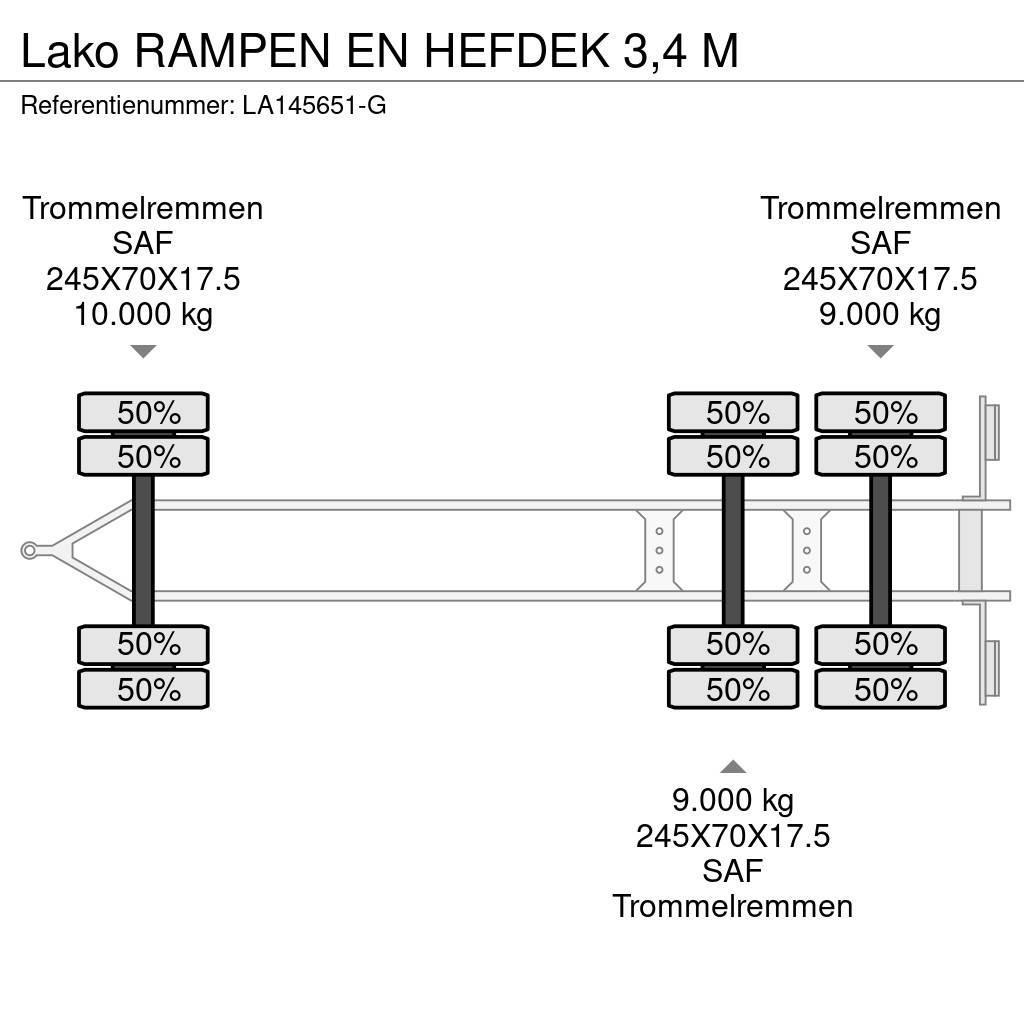 Lako RAMPEN EN HEFDEK 3,4 M Tieflader