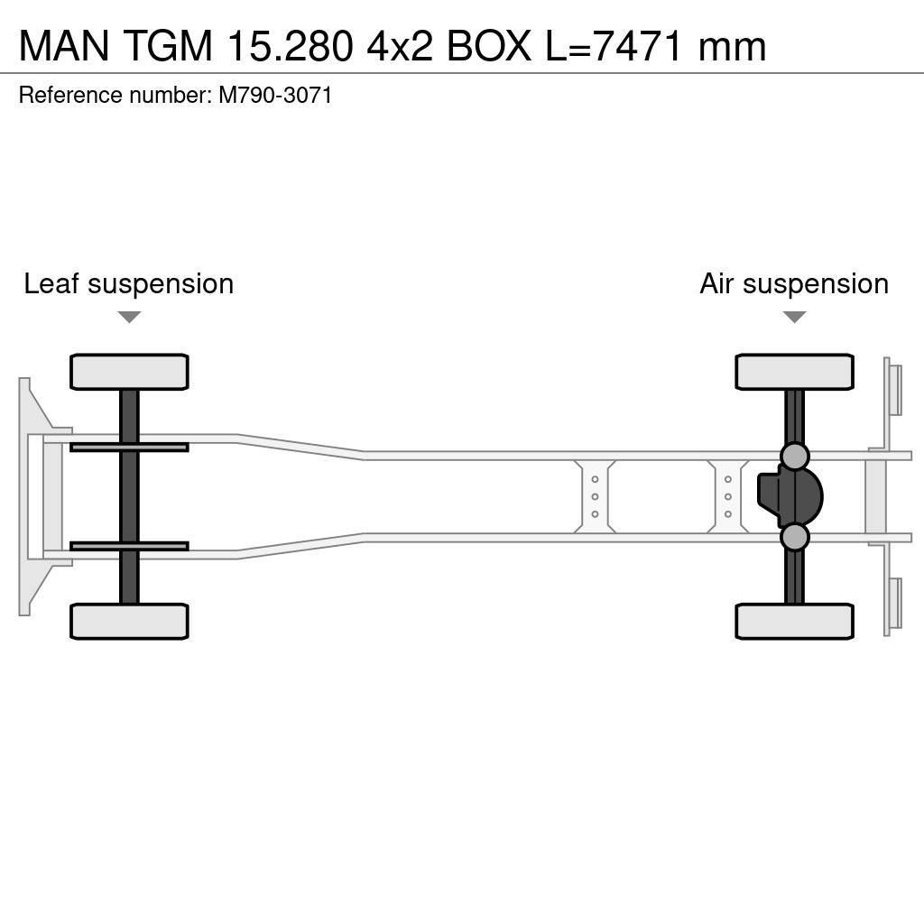 MAN TGM 15.280 4x2 BOX L=7471 mm Kastenaufbau