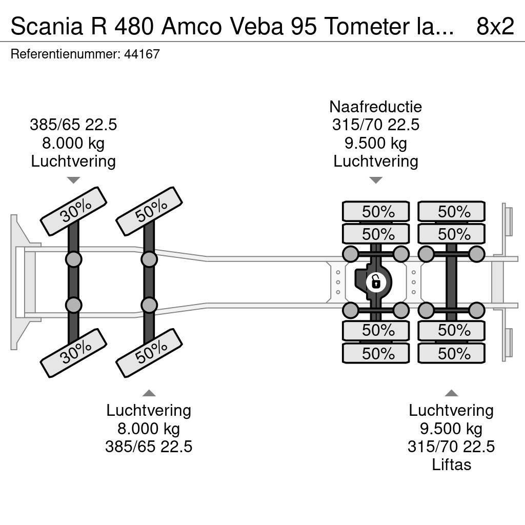 Scania R 480 Amco Veba 95 Tometer laadkraan + Fly-Jib All-Terrain-Krane