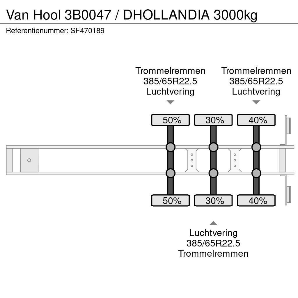 Van Hool 3B0047 / DHOLLANDIA 3000kg Kofferauflieger