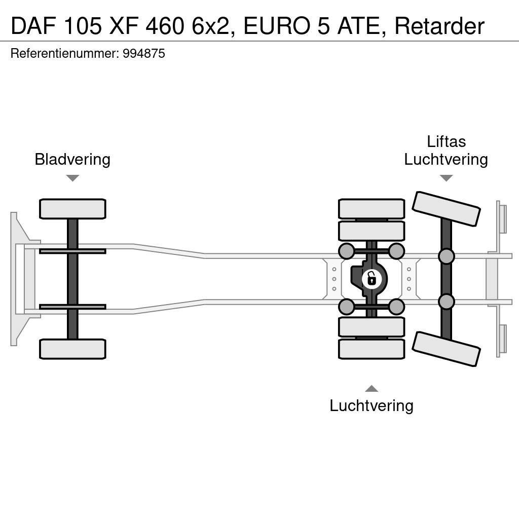 DAF 105 XF 460 6x2, EURO 5 ATE, Retarder Wechselfahrgestell