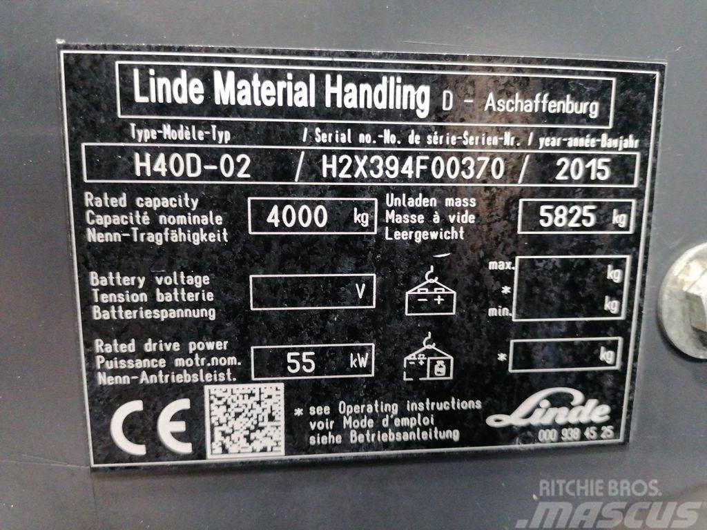 Linde H40D-02 Diesel Stapler