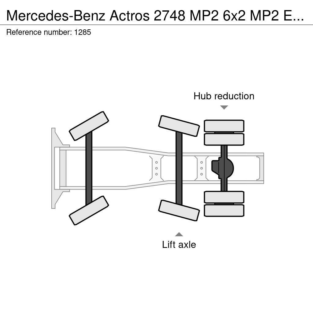 Mercedes-Benz Actros 2748 MP2 6x2 MP2 EPS V6 Big Axle Hydraulic Sattelzugmaschinen