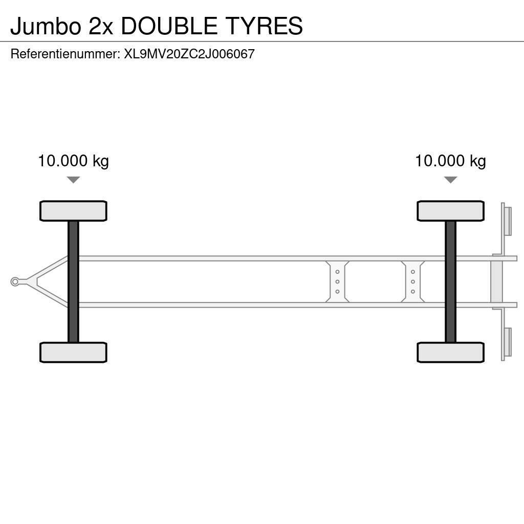 Jumbo 2x DOUBLE TYRES Curtainsideranhänger