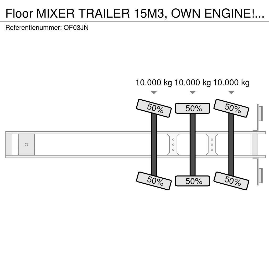 Floor MIXER TRAILER 15M3, OWN ENGINE!!NL MOGELIJK!! Andere Auflieger