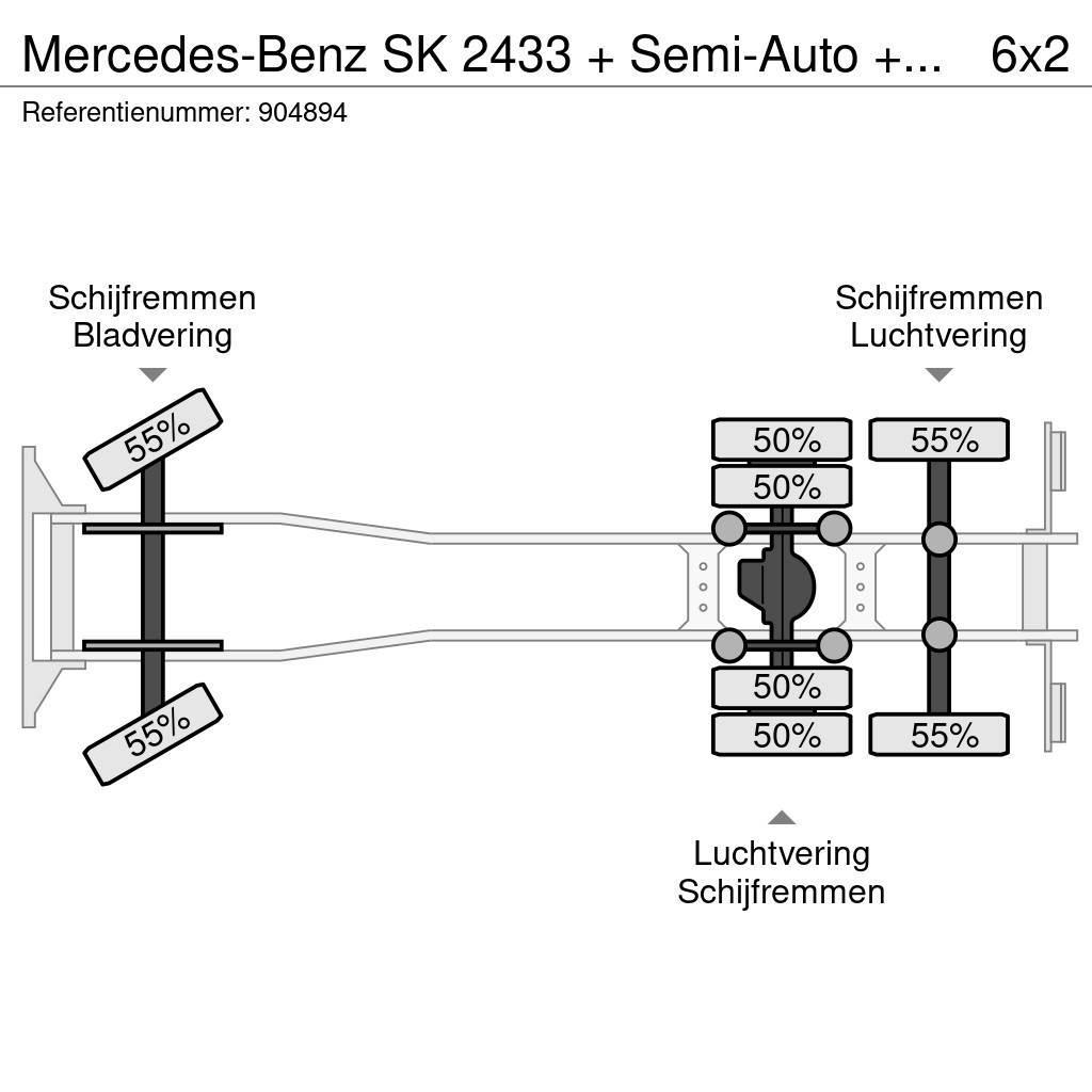 Mercedes-Benz SK 2433 + Semi-Auto + PTO + Serie 14 Crane + 3 ped All-Terrain-Krane