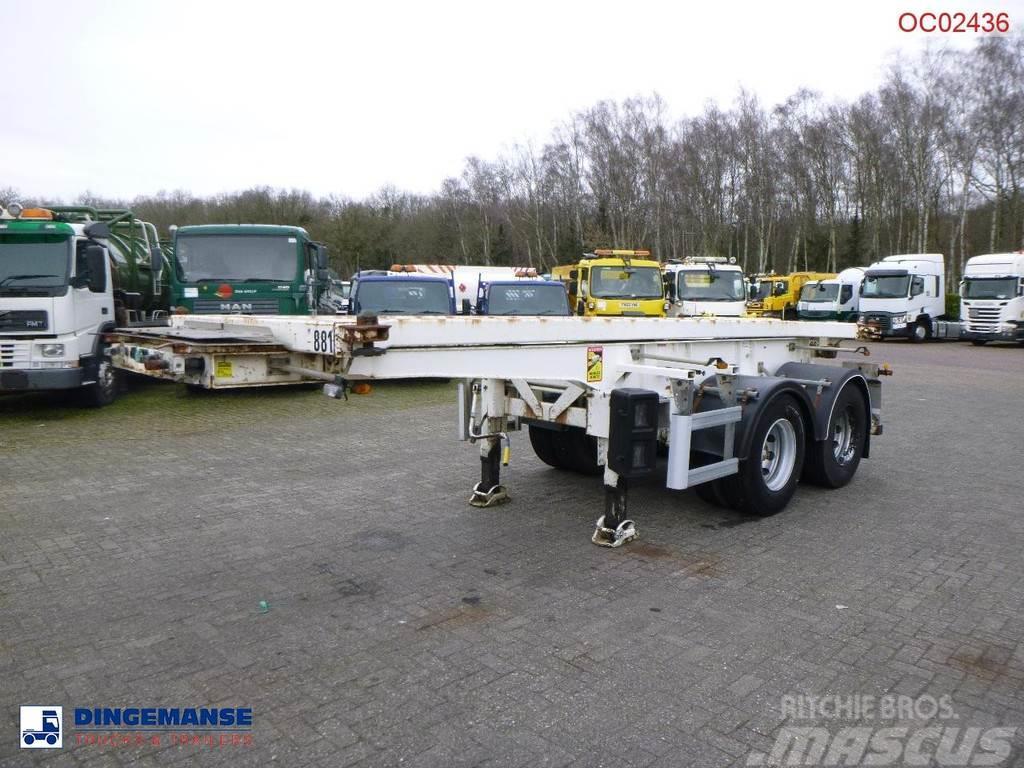 Robuste Kaiser 2-axle container chassis 20 ft. + tipping Kippladerauflieger