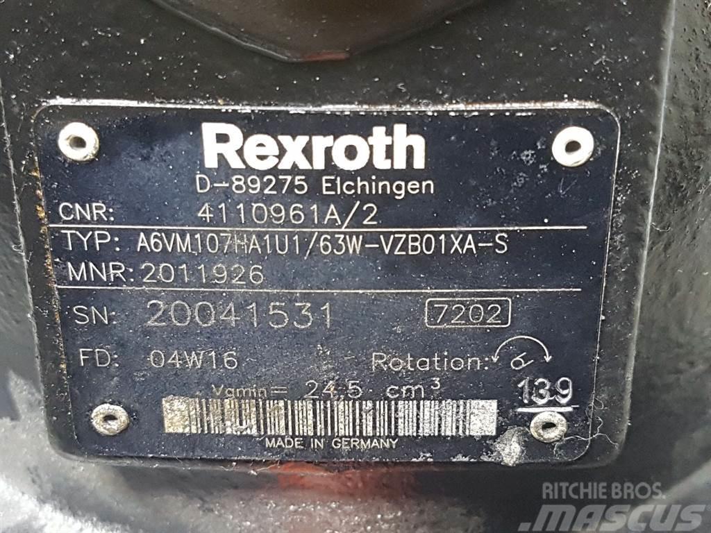 Ahlmann AS50-4110961A-Rexroth A6VM107HA1U1/63W-Drive motor Hydraulik