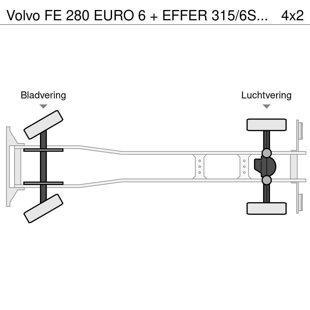 Volvo FE 280 EURO 6 + EFFER 315/6S + JIB 4S / LIER / WIN All-Terrain-Krane