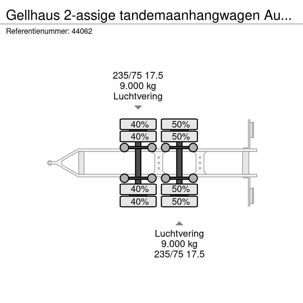 GELLHAUS 2-assige tandemaanhangwagen Ausziehbar Pritschenanhänger