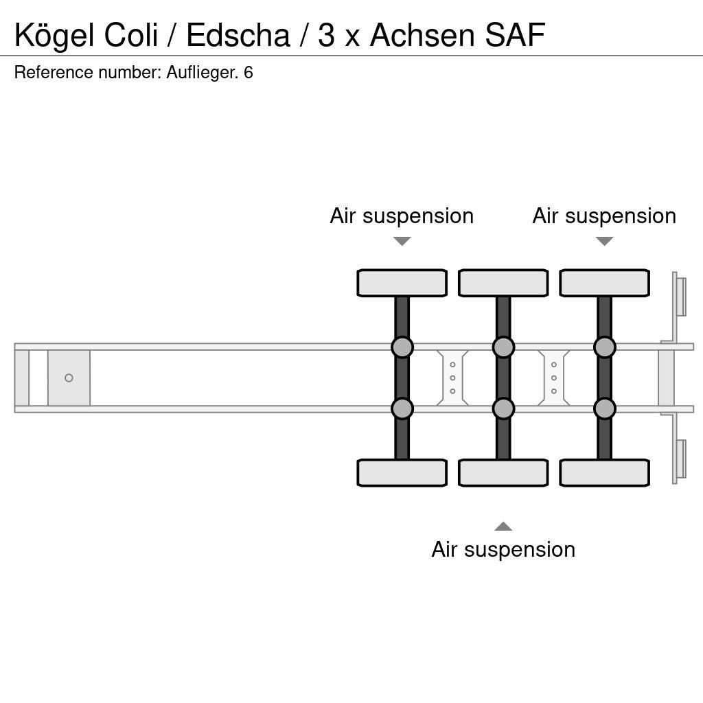 Kögel Coli / Edscha / 3 x Achsen SAF Curtainsiderauflieger