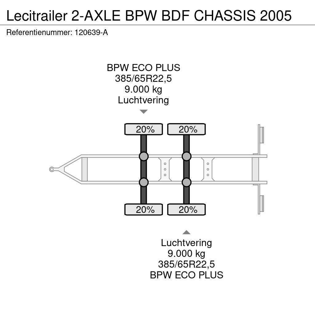 Lecitrailer 2-AXLE BPW BDF CHASSIS 2005 Anhänger-Wechselfahrgestell