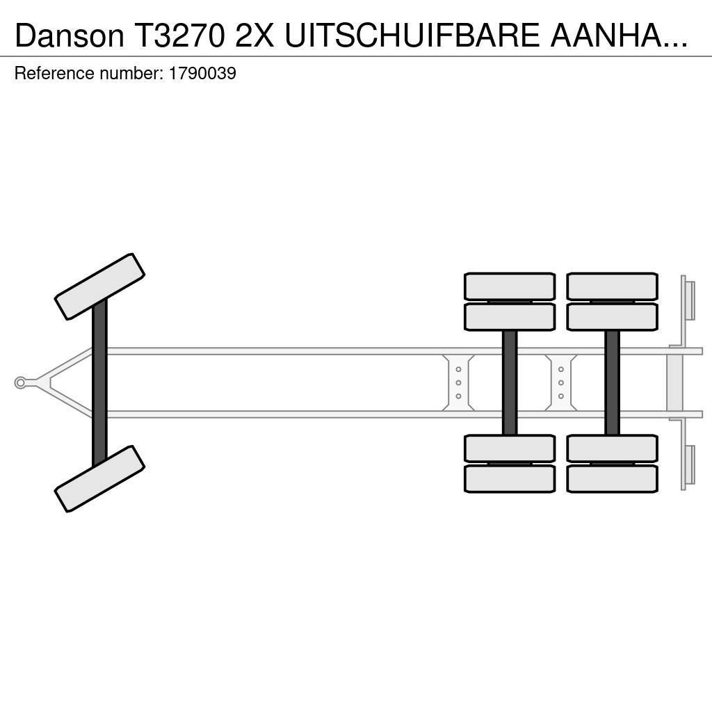 Danson T3270 2X UITSCHUIFBARE AANHANGER/TRAILER/ANHÄNGER Pritschenanhänger