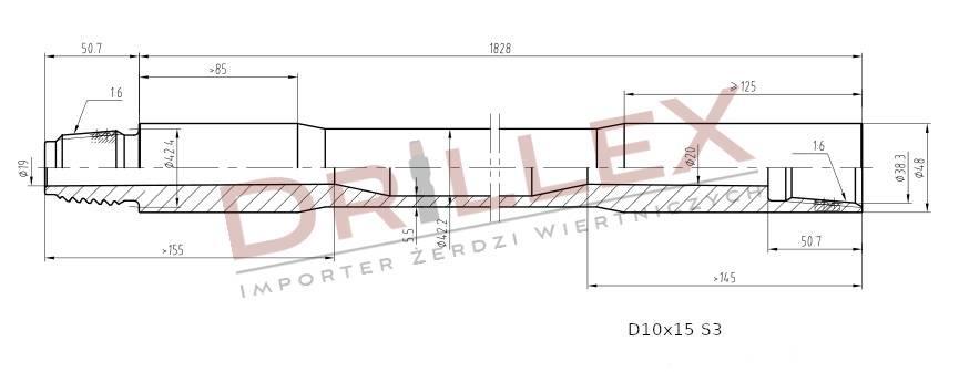 Vermeer D7x11, D9x13, D10x15 S3  Drill pipes, Żerdzie Horizontale Richtungsbohrgeräte